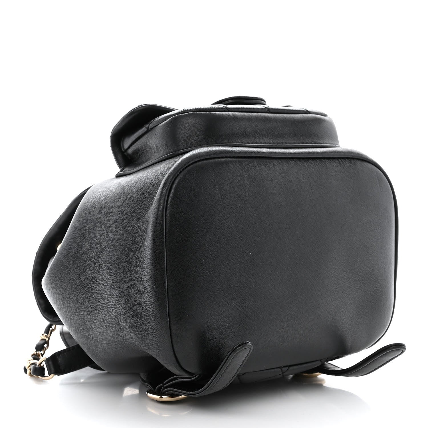Chanel Lambskin Quilted Small Duma Drawstring Backpack Black 5 of 12