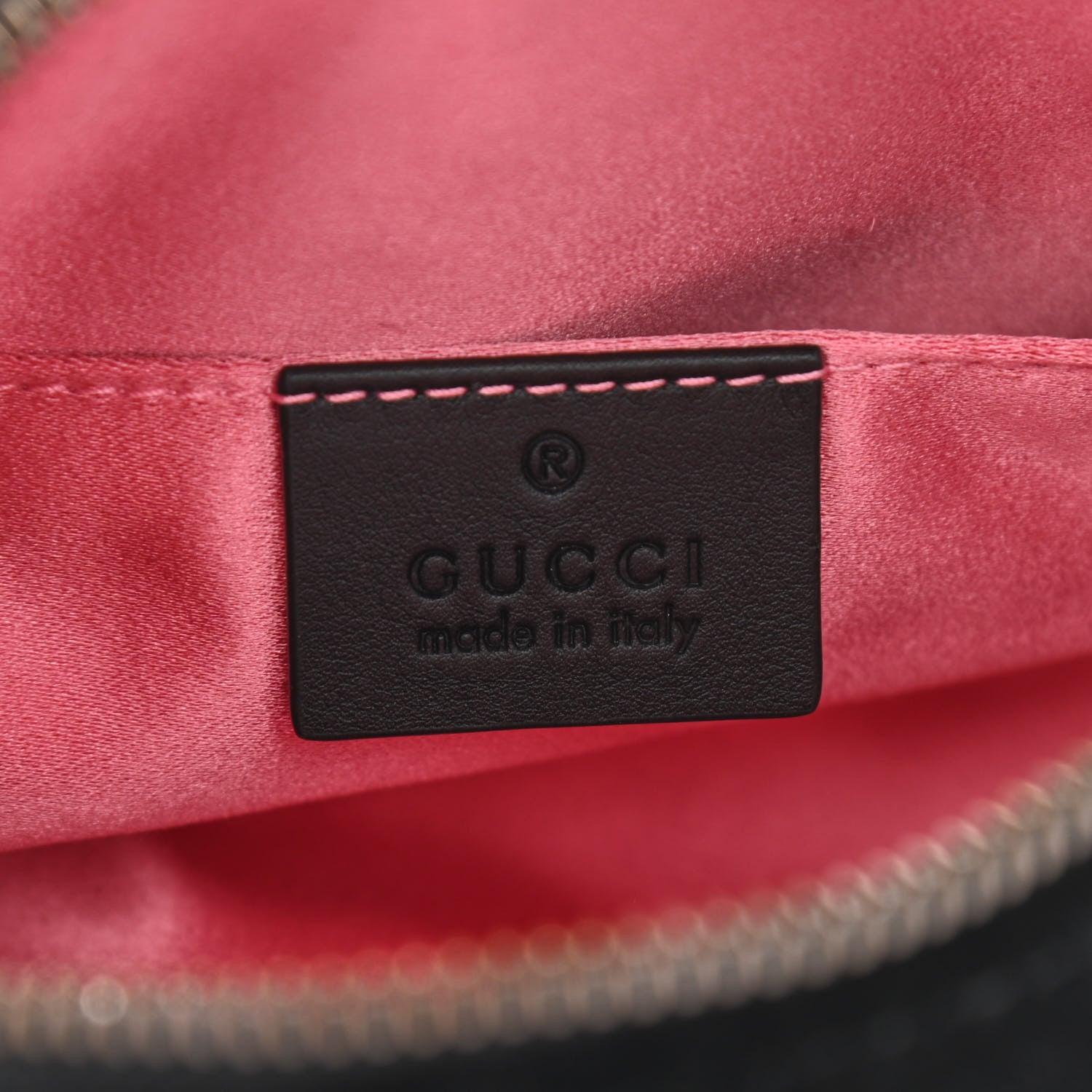 Gucci Velvet Matelasse GG Marmont Belt Bag 85 34 Black 6 of 11