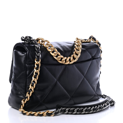 Chanel Lambskin Quilted Large Chanel 19 Flap Black 2 of 4