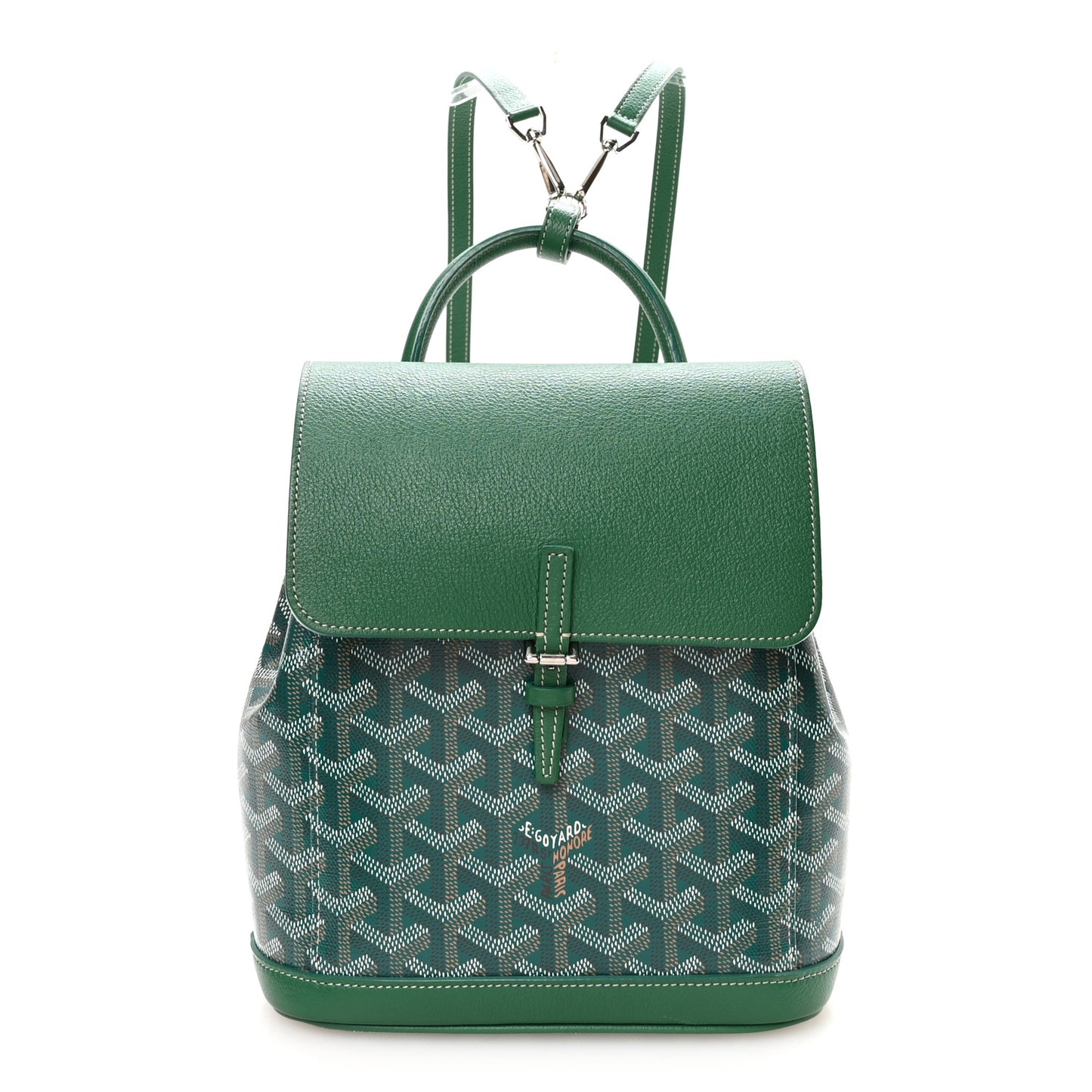 Goyardine Calfskin Mini Alpin Backpack Green