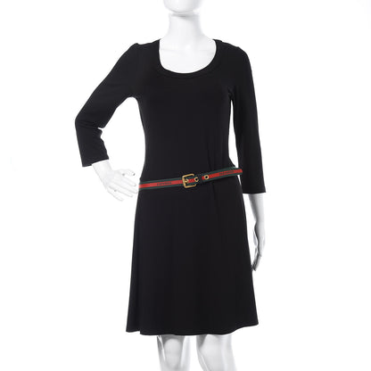Gucci Canvas Web L'Aveugle Par Amour Belt 105 42 Red Green 2 of 6