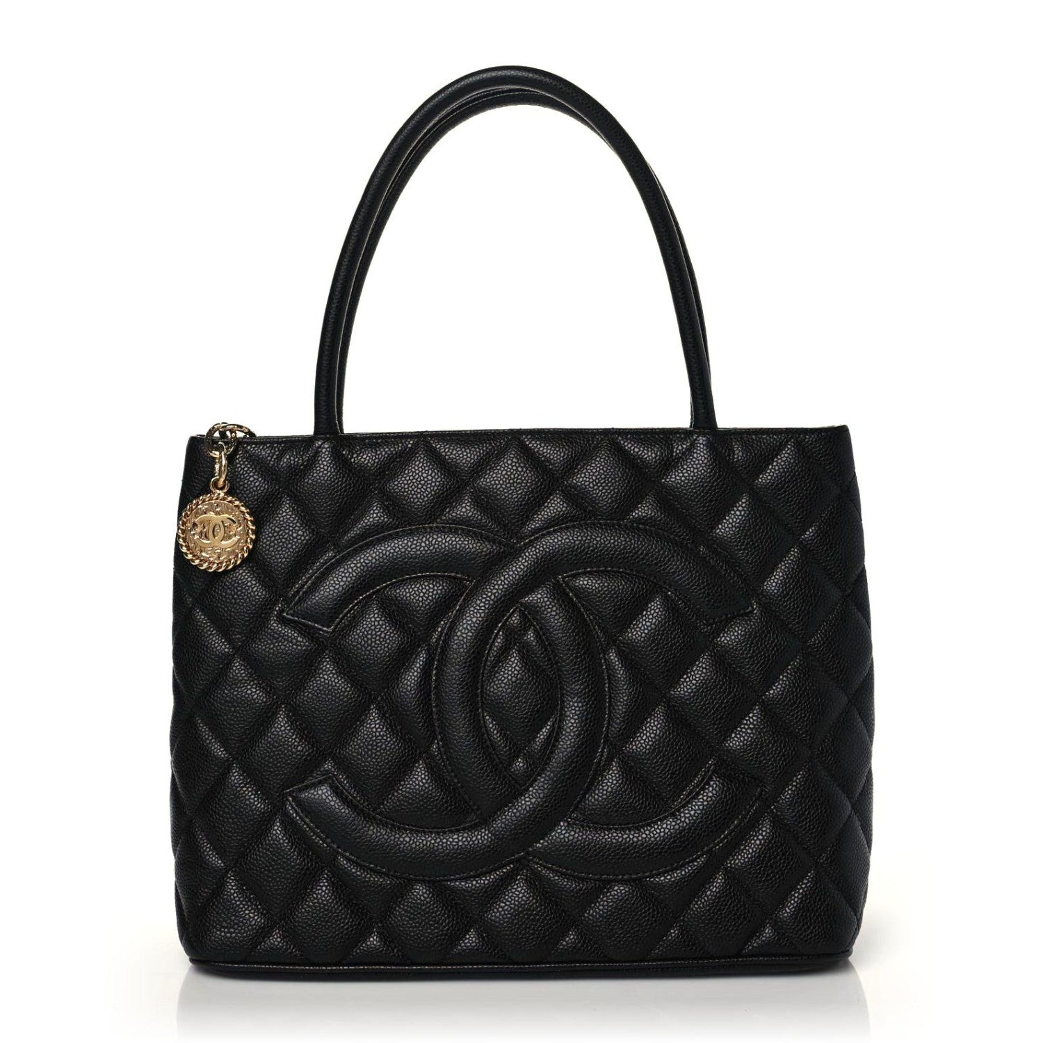 Chanel Caviar Quilted Medallion Tote Black 1 of 10