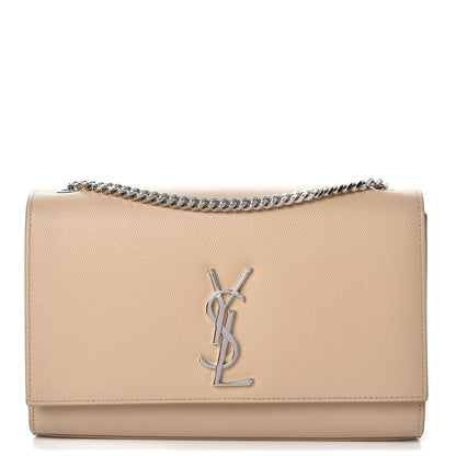 Saint Laurent Grain De Poudre Medium Monogram Kate Satchel Nude Powder 1 of 10
