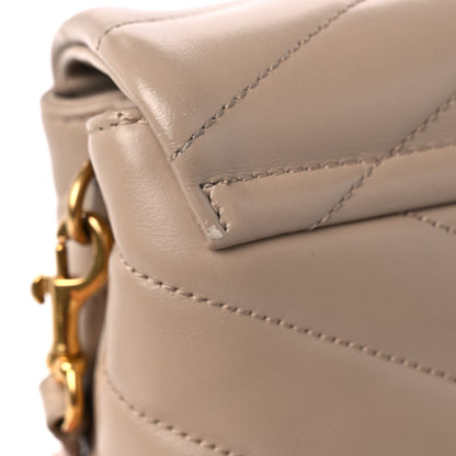 Saint Laurent Calfskin Y Quilted Monogram Toy Loulou Crossbody Bag Dark Beige 14 of 17