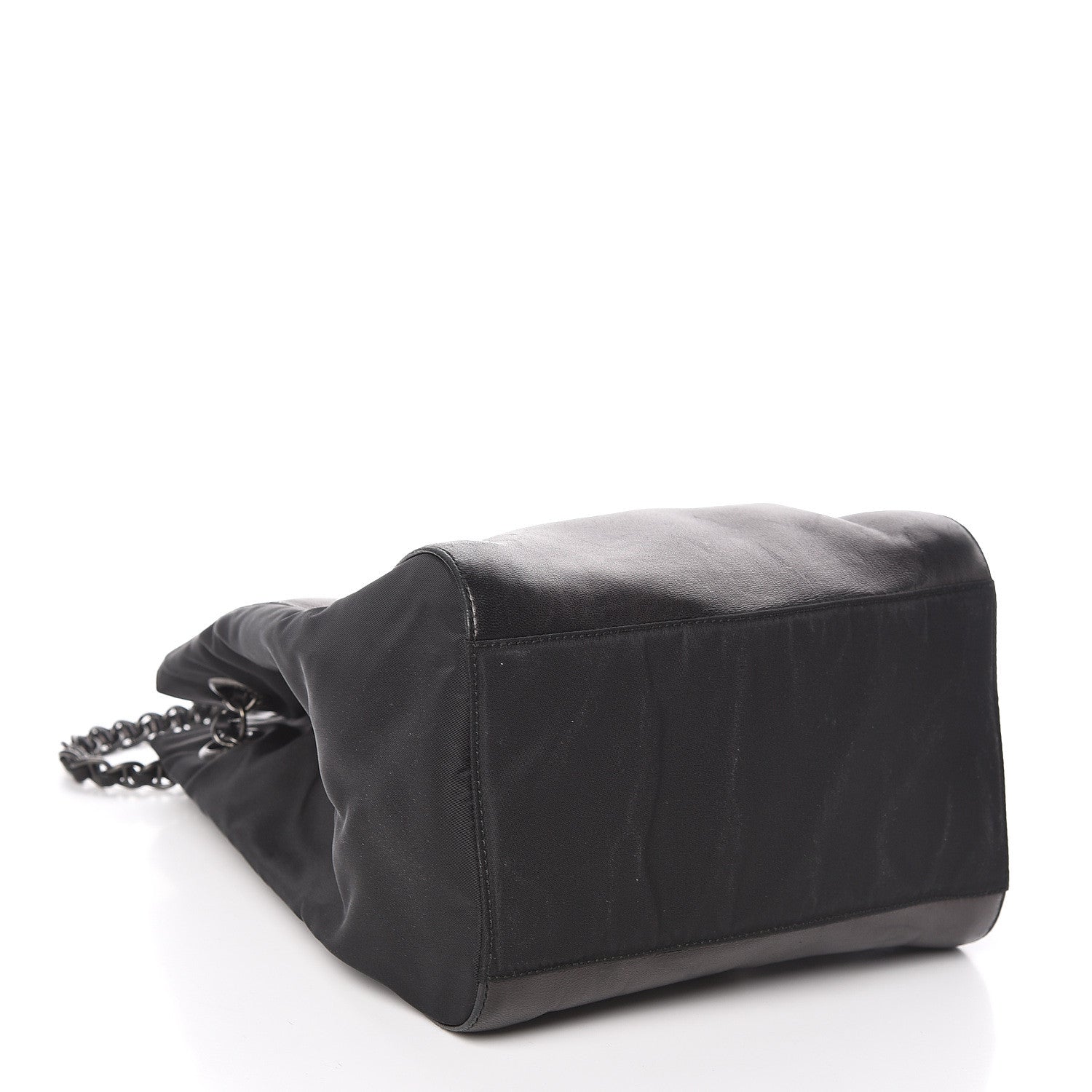 Prada Nappa Tessuto Nylon Chain Bag Black 4 of 10