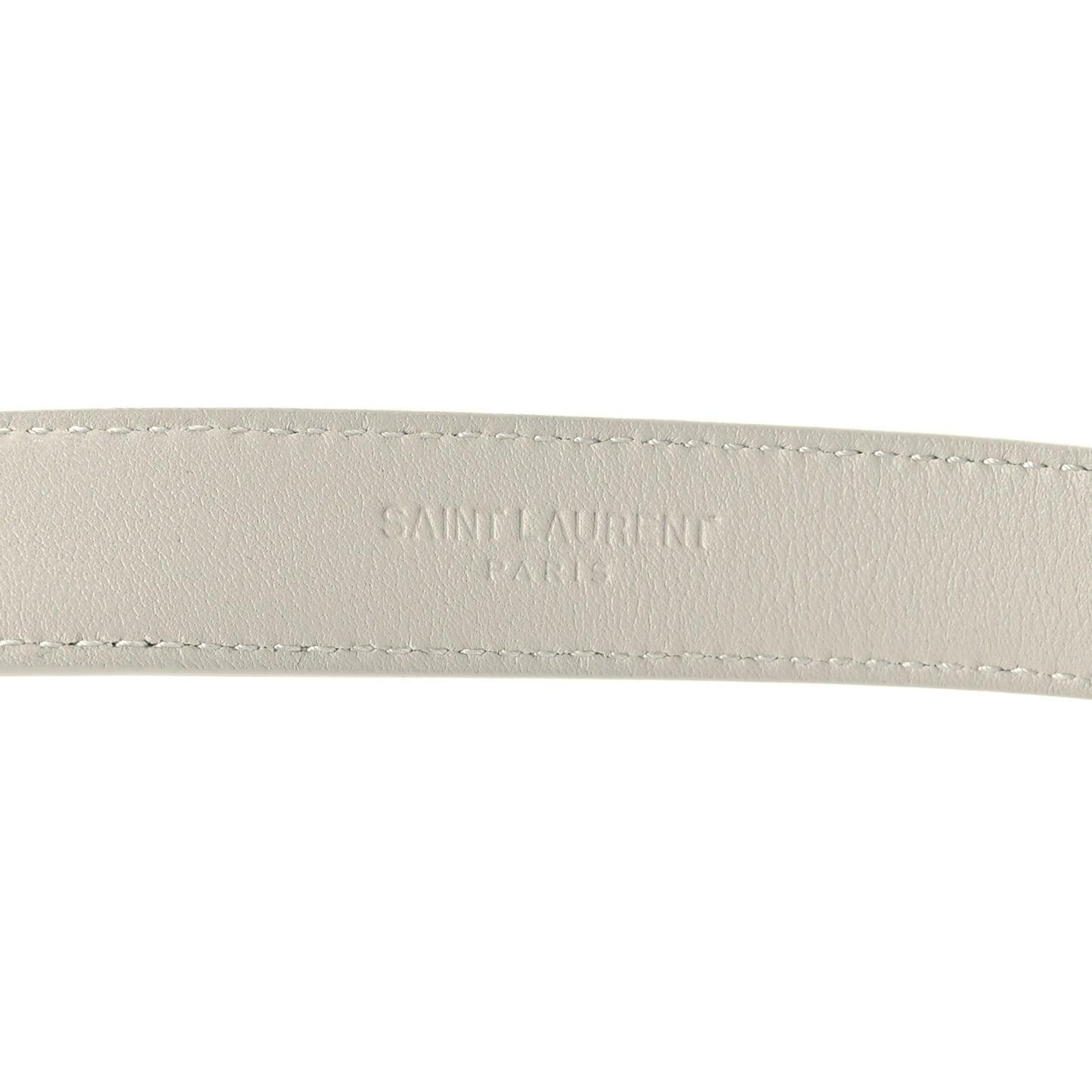 Smooth Calfskin Monogram Square Buckle Belt 80 32 Blanc Vintage