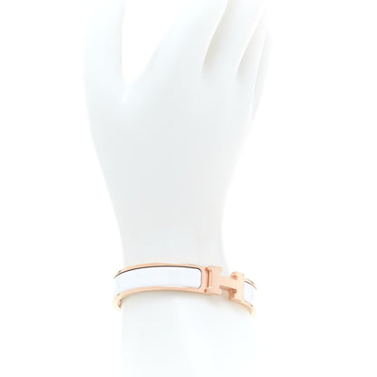 Hermes Enamel Narrow Clic Clac H Bracelet GM White 2 of 5