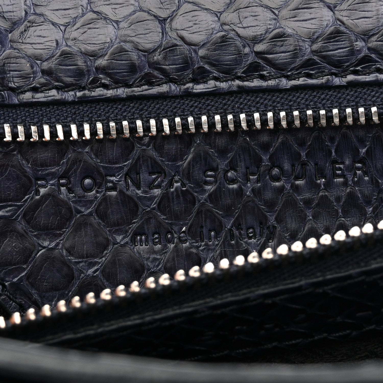 Proenza Schouler Snakeskin PS1 Pochette Clutch Blue 7 of 15