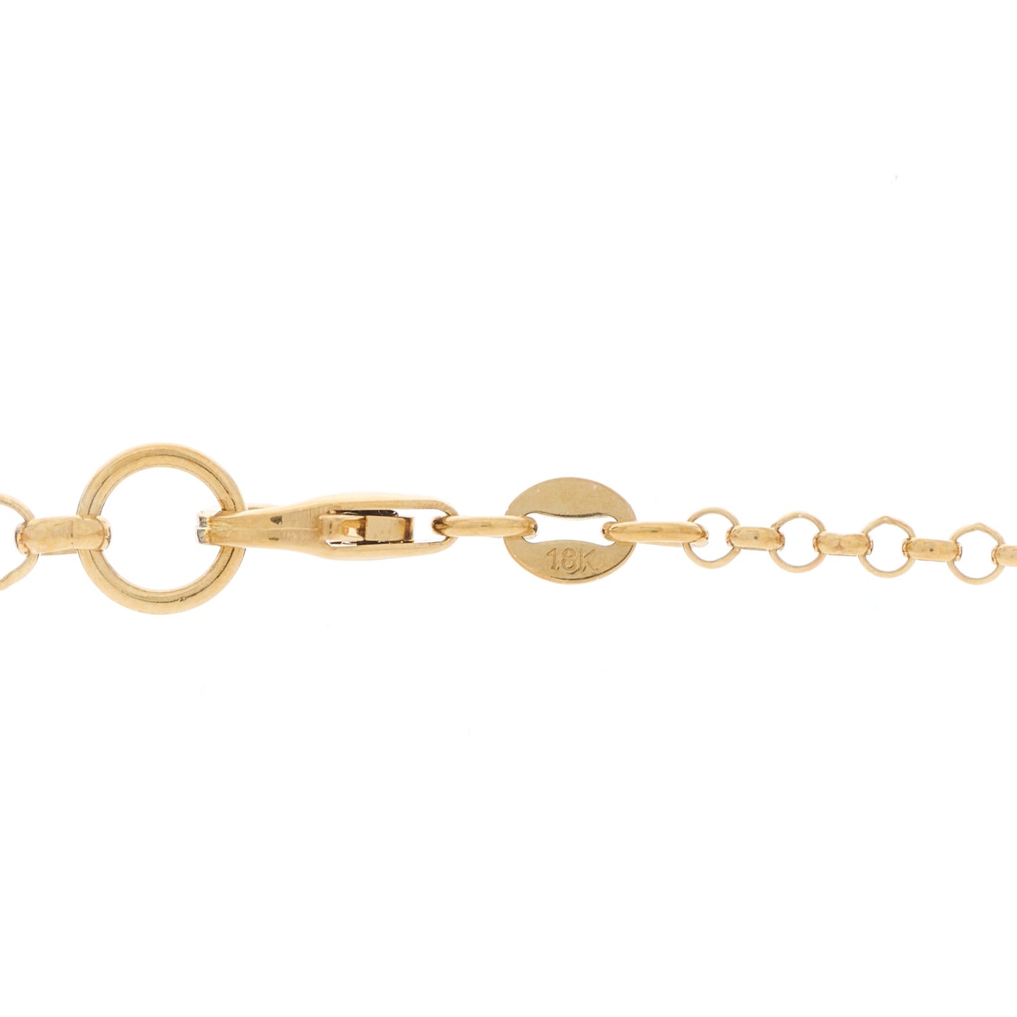 18K Yellow Gold Diamond Medium Dream Medallion Mixed Belcher Extension Chain Necklace