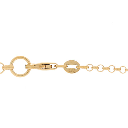 Foundrae 18K Yellow Gold Diamond Medium Dream Medallion Mixed Belcher Extension Chain Necklace 4 of 5