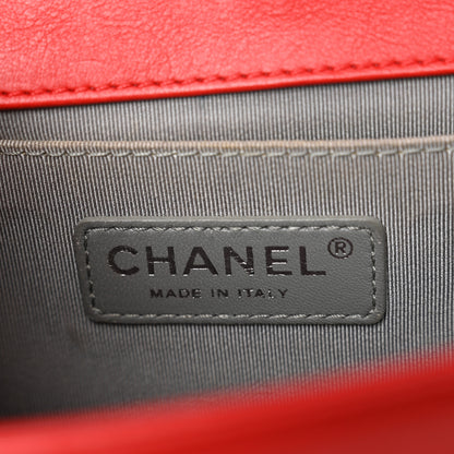 Chanel Calfskin Quilted Double Stitch Medium Boy Flap Red 6 of 12