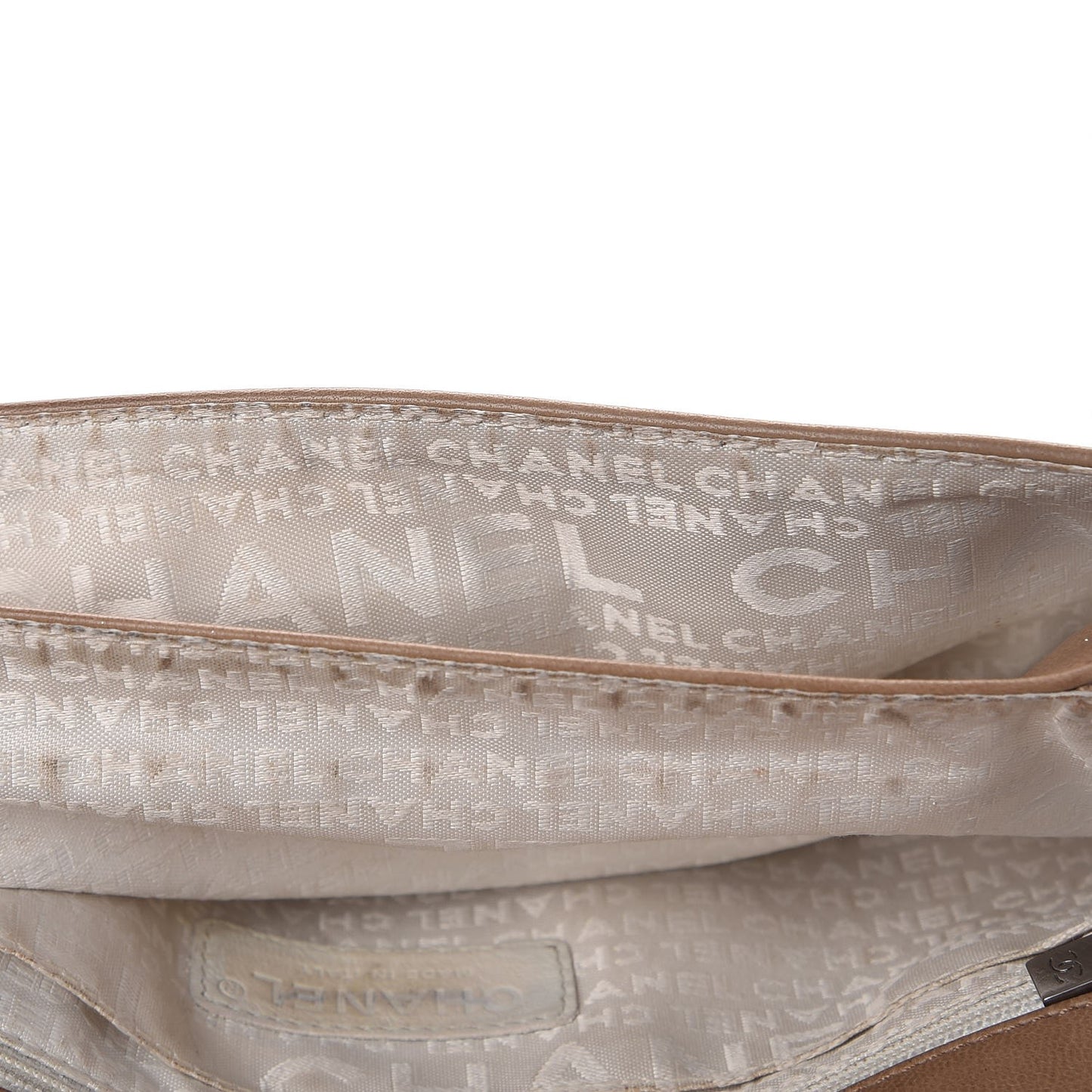 Lambskin Chain Flap Beige