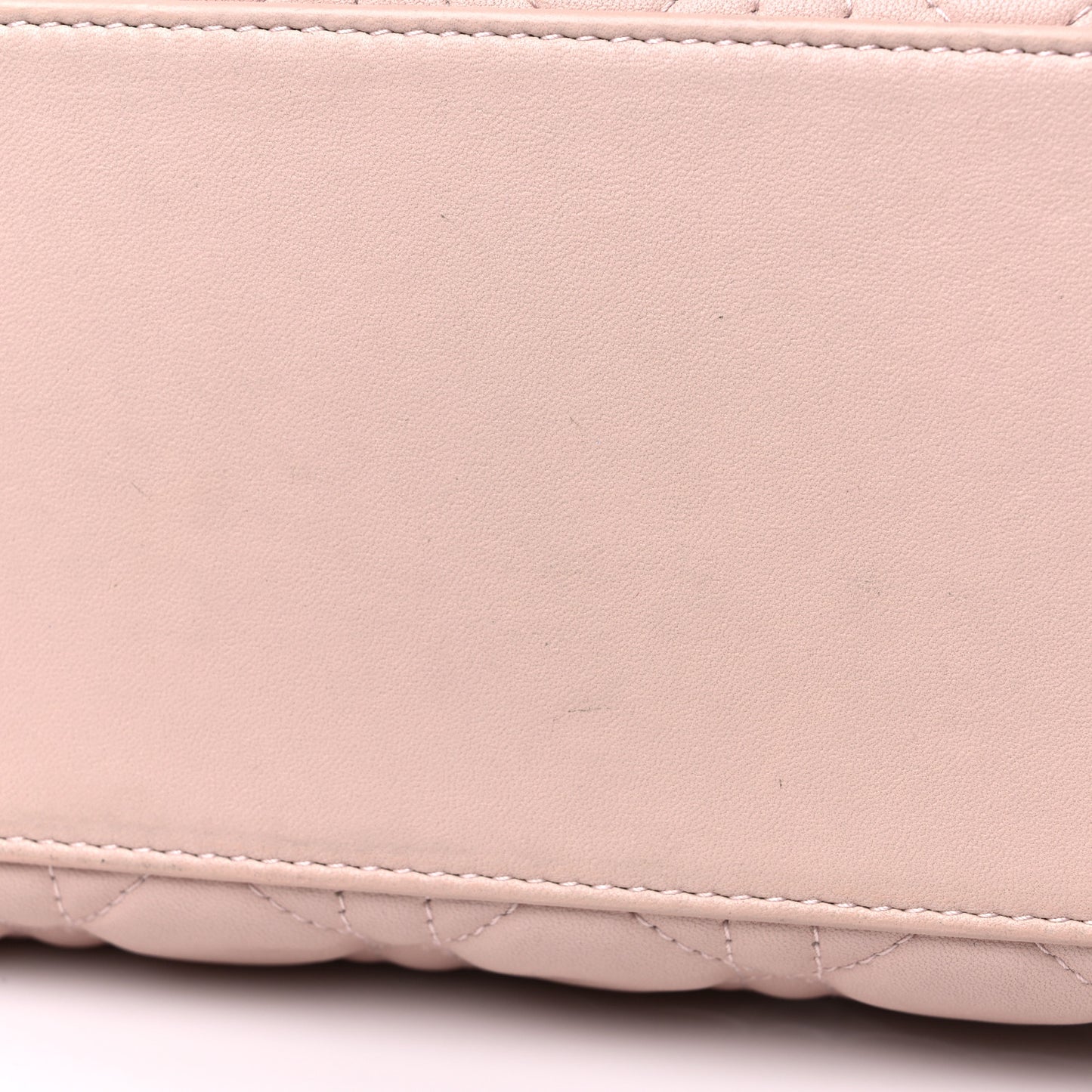 Lambskin Cannage Medium Lady Dior Rose Poudre