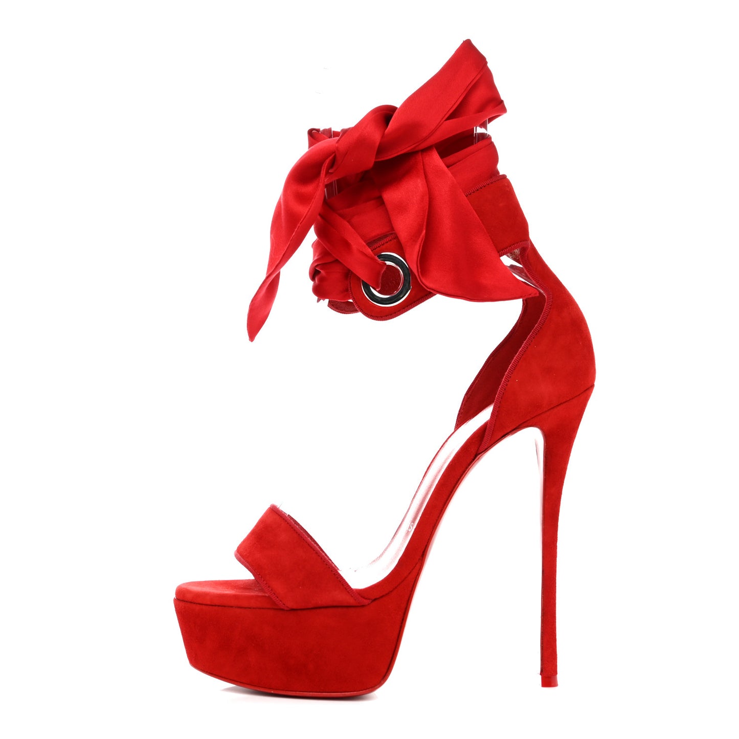 Veau Velours Satin Torrida Alta 150 Platform Sandals 37 Loubi