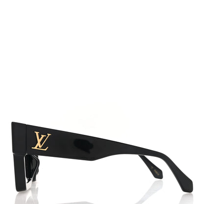 Louis Vuitton Acetate Swarovski Crystal Cyclone Sunglasses Z1578W Black 3 of 9