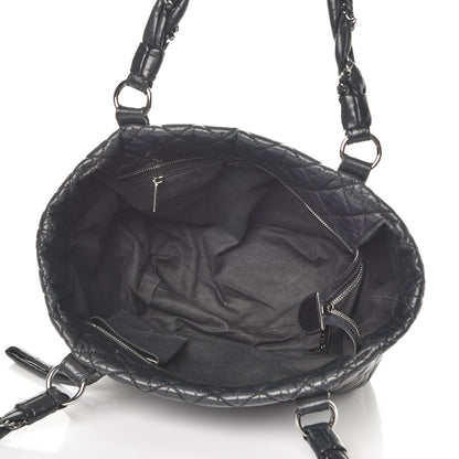 Chanel Distressed Lambskin Vintage Ligne Lady Braid Tote Black 5 of 8
