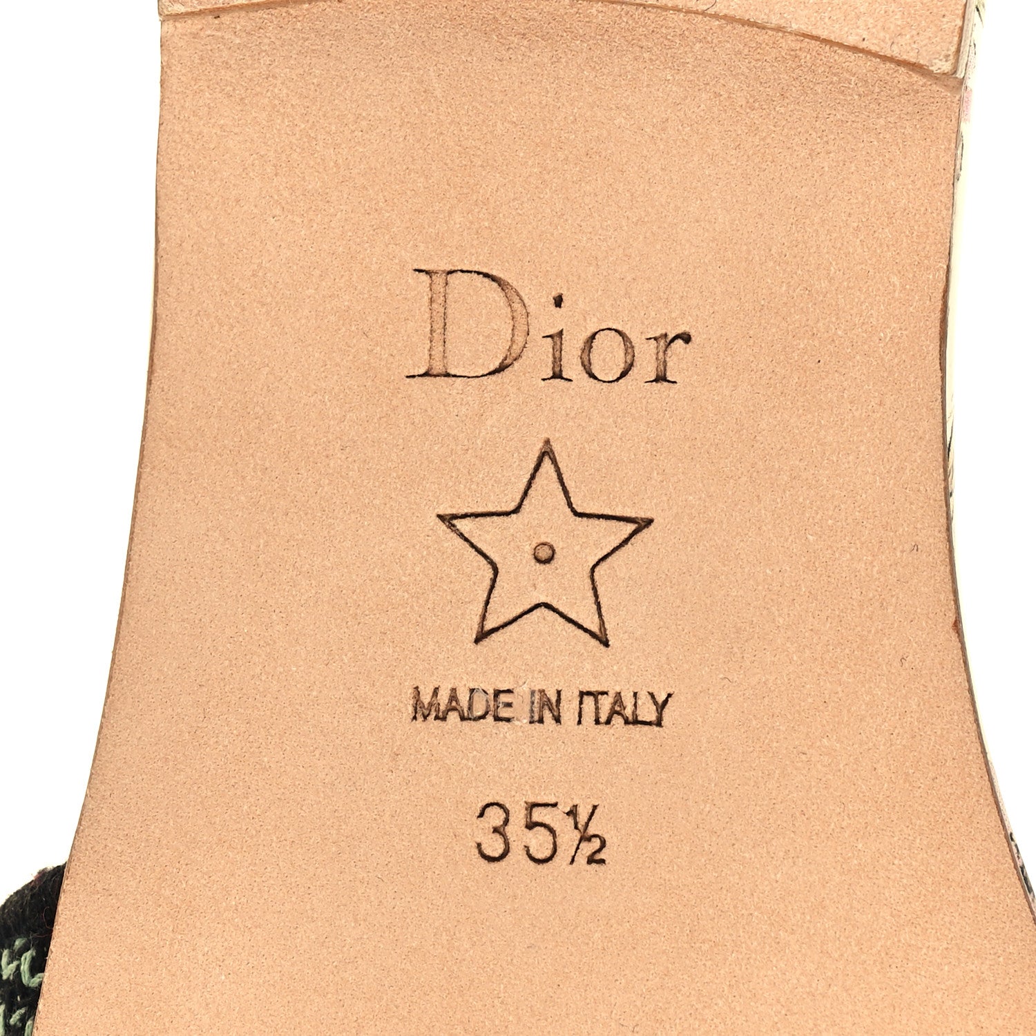 Christian Dior Canvas Embroidered 4 Saisons Dway Flat Slide Sandals 35.5 Lilac 7 of 10