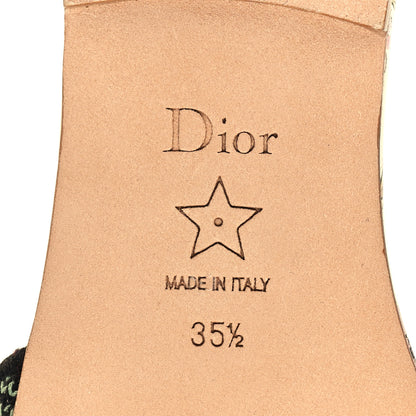 Christian Dior Canvas Embroidered 4 Saisons Dway Flat Slide Sandals 35.5 Lilac 7 of 10