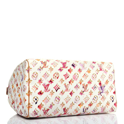 Louis Vuitton Watercolor Aquarelle Speedy 35 White 4 of 19