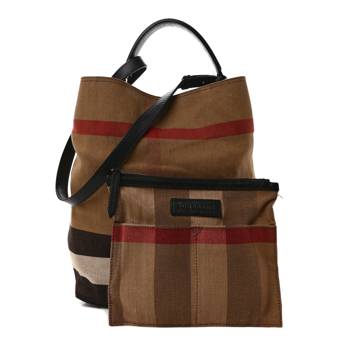 Canvas Mega Check Medium Ashby Hobo Black
