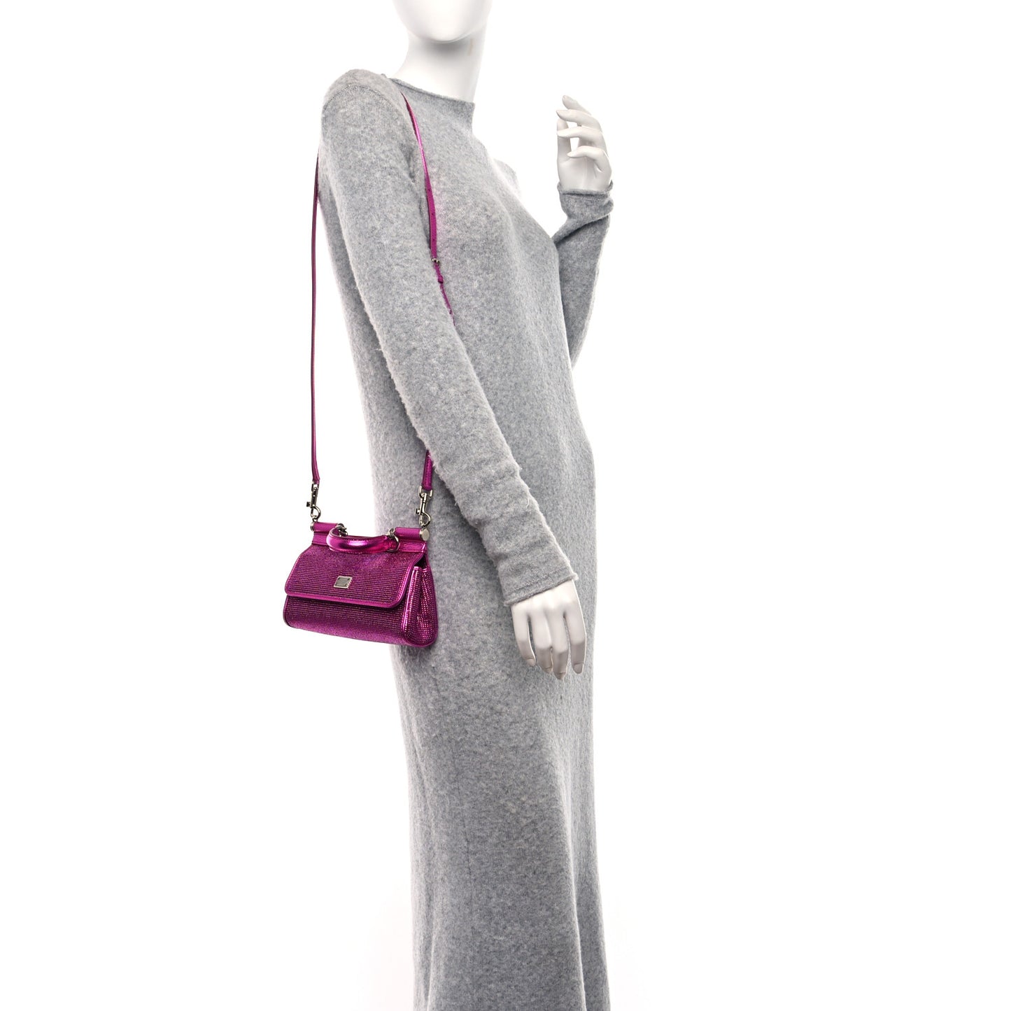 Crystal Small Miss Sicily Satchel Bouganville Fuchsia