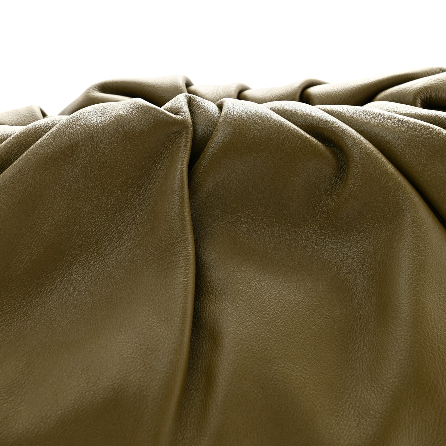 Smooth Butter Calf The Pouch Oversized Clutch Kaki Fondent