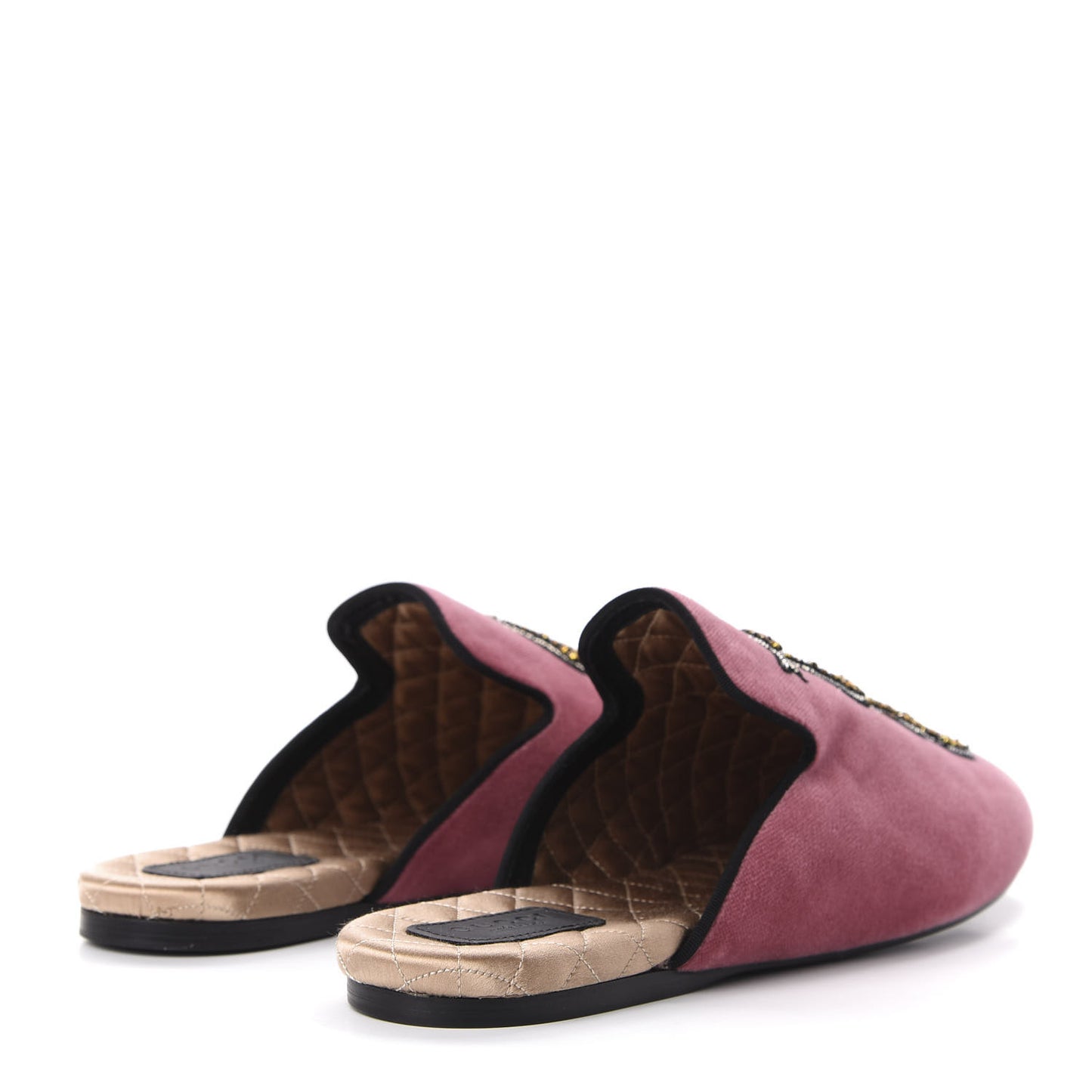 Velvet Crystal Snake Embroidered Womens Slippers 40 Tibet Red