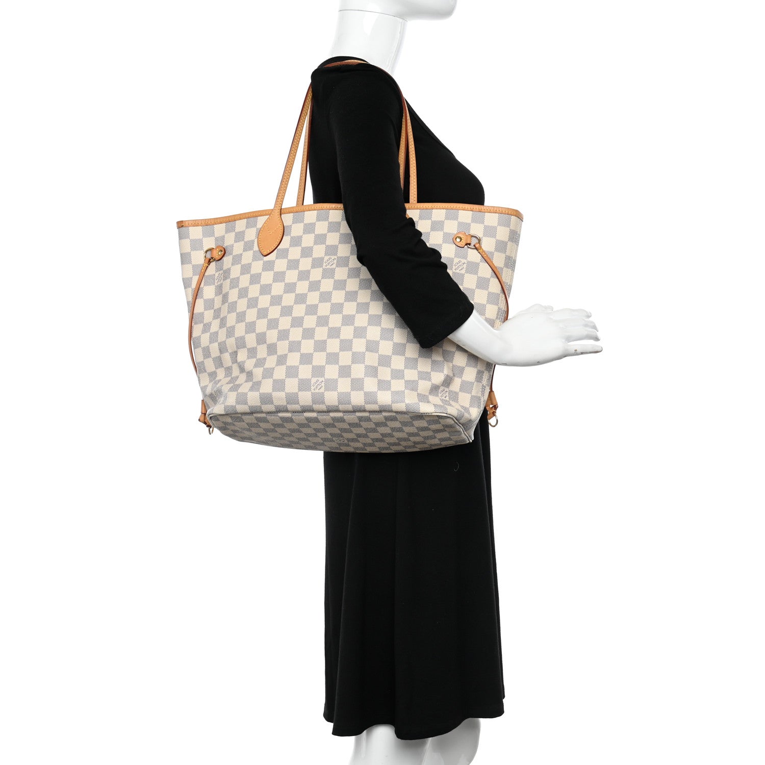 Louis Vuitton Damier Azur Neo Neverfull MM Rose Ballerine 2 of 15