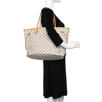 Louis Vuitton Damier Azur Neo Neverfull MM Rose Ballerine 2 of 15