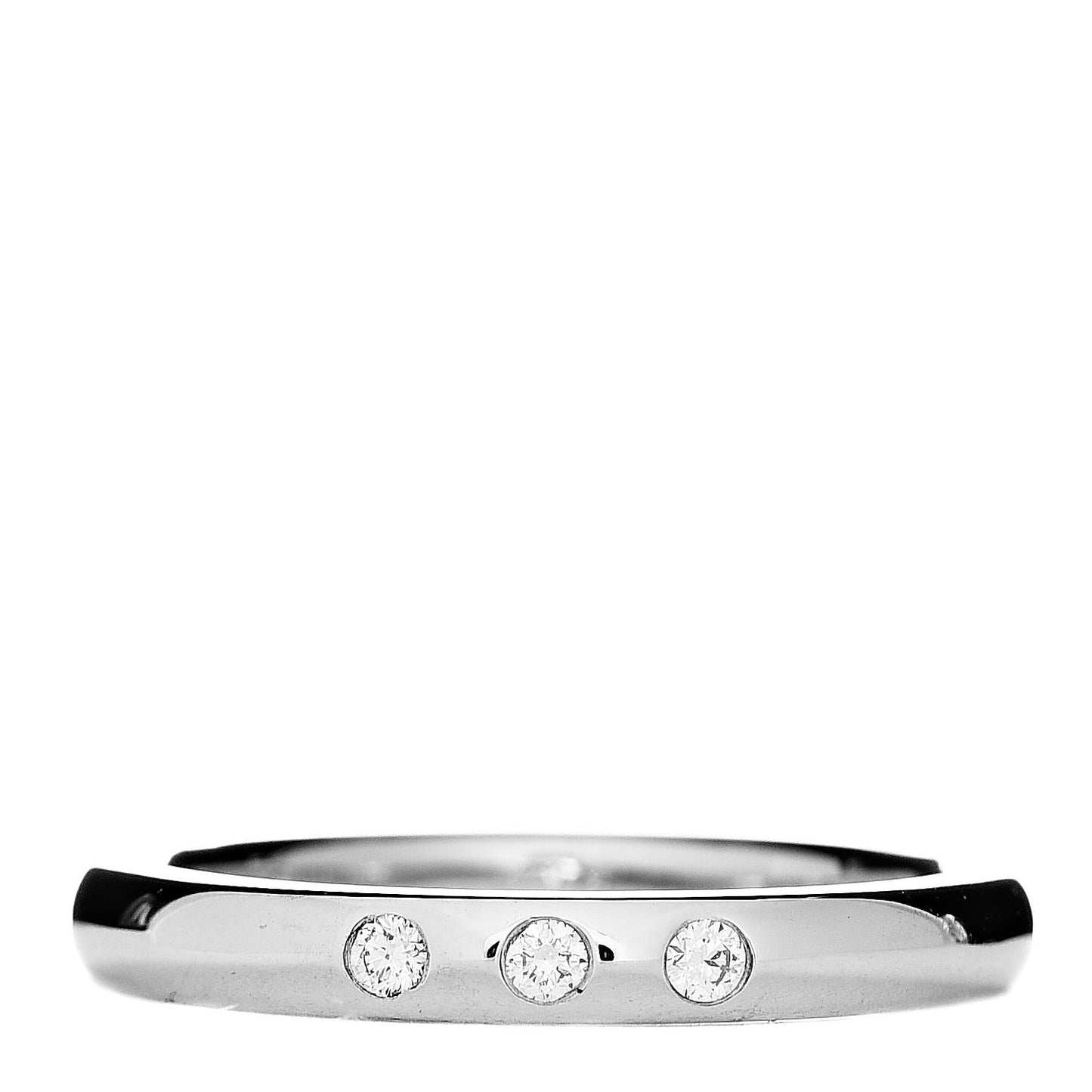 Platinum 3 Diamond Elsa Peretti Band Ring 53 6.5
