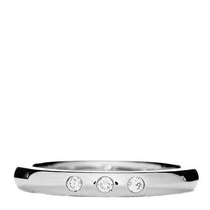 Tiffany Platinum 3 Diamond Elsa Peretti Band Ring 53 6.5 1 of 4
