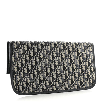 Christian Dior Oblique Fold Over Clutch Blue 3 of 8