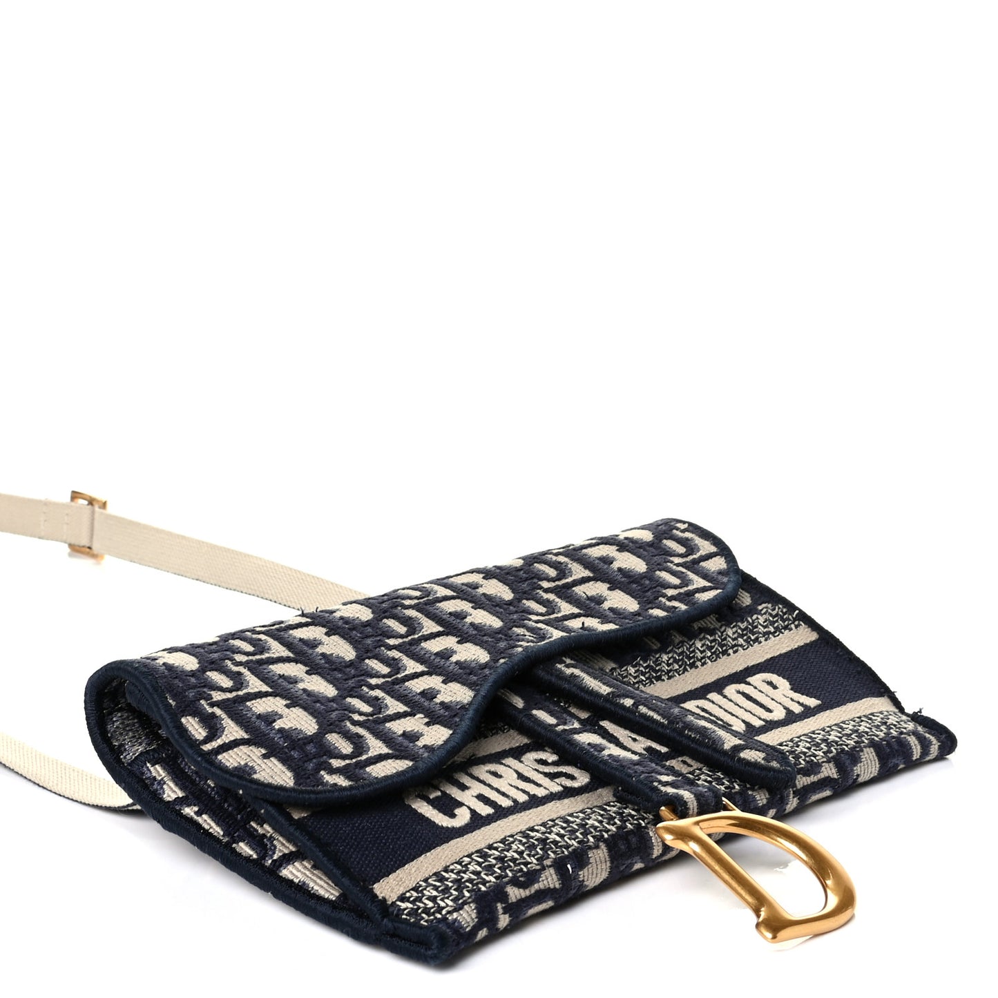Oblique Saddle Belt Bag Blue