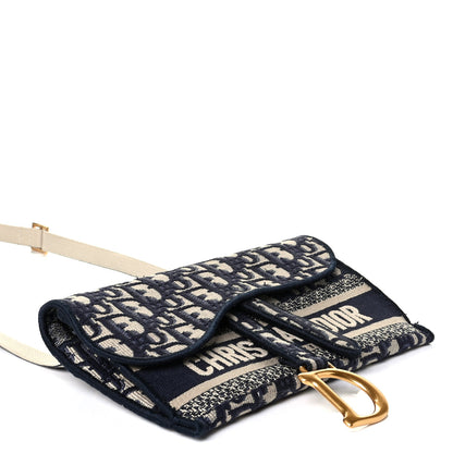 Christian Dior Oblique Saddle Belt Bag Blue 3 of 6