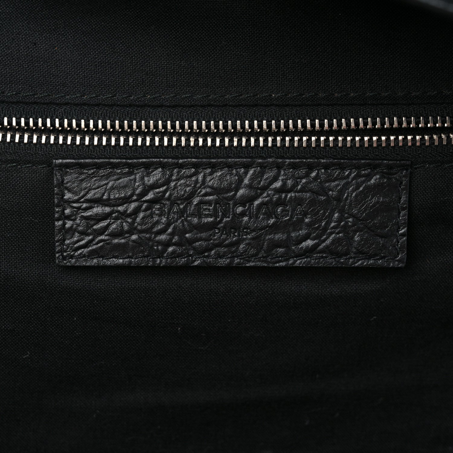 Balenciaga Calfskin Crocodile Classic Hardware Embossed Backpack Black 6 of 12