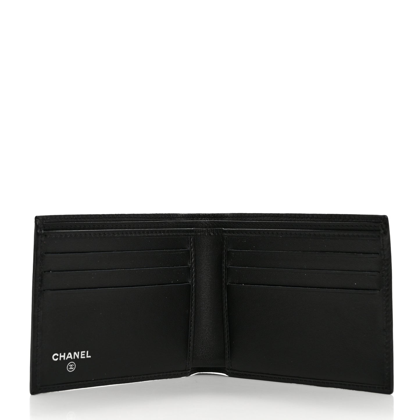 Calfskin Quilted Mens Small Pour Monsieur Wallet Black