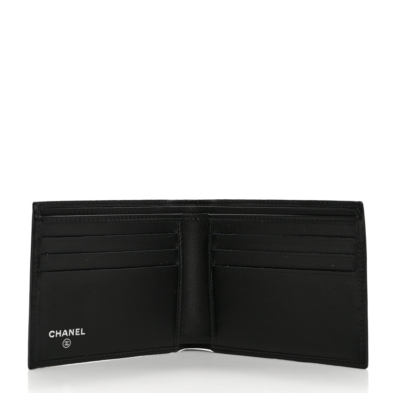 Chanel Calfskin Quilted Mens Small Pour Monsieur Wallet Black 5 of 11