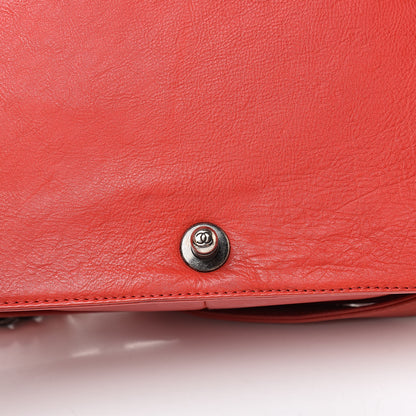 Chanel Calfskin Quilted Double Stitch Medium Boy Flap Red 18 of 21
