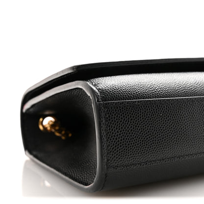 Saint Laurent Grain De Poudre Medium Classic Monogram Kate Satchel Black 8 of 10