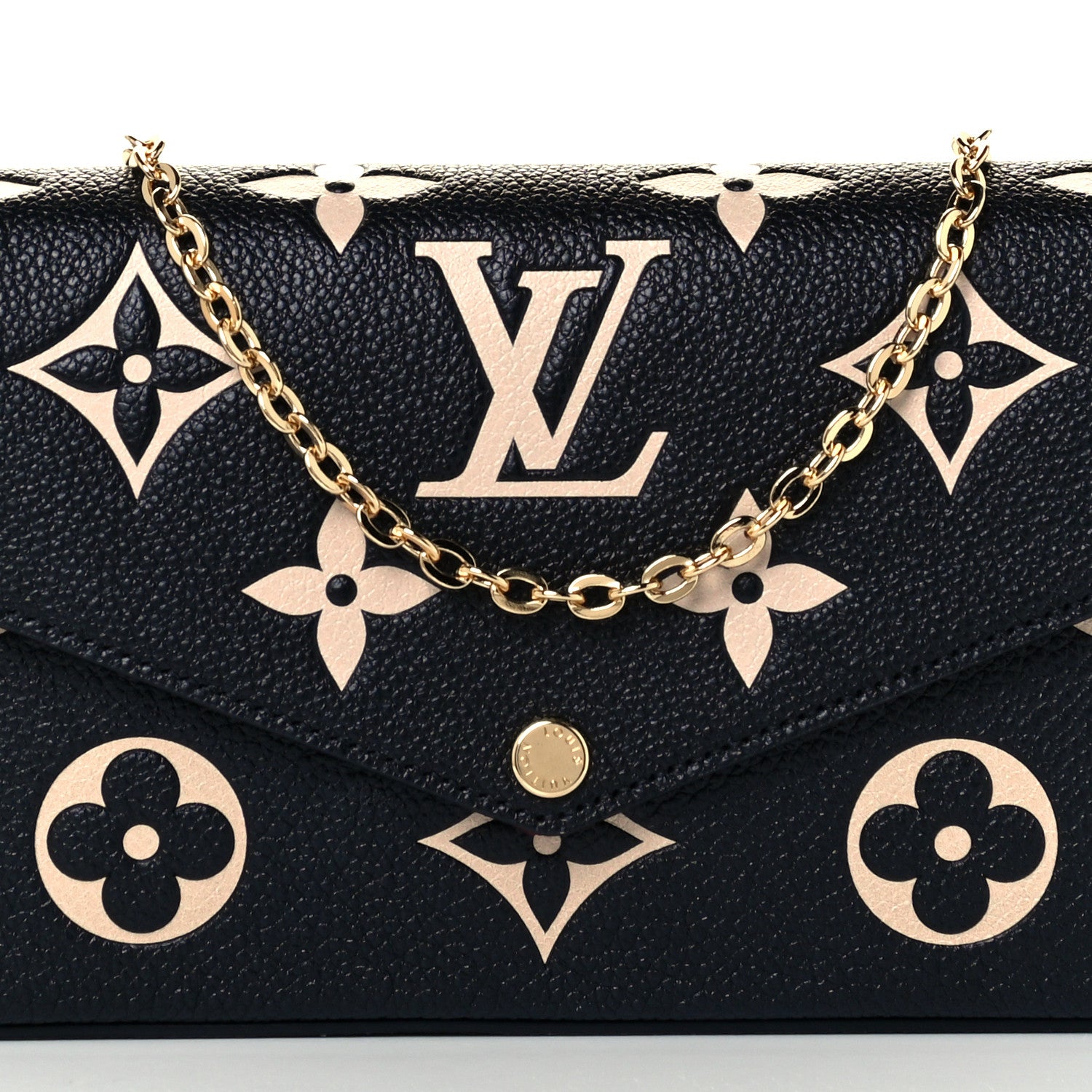 Louis Vuitton Empreinte Monogram Giant Felicie Pochette Black Beige 7 of 9