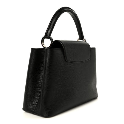 Louis Vuitton Taurillon Capucines MM Black Fuchsia 3 of 9
