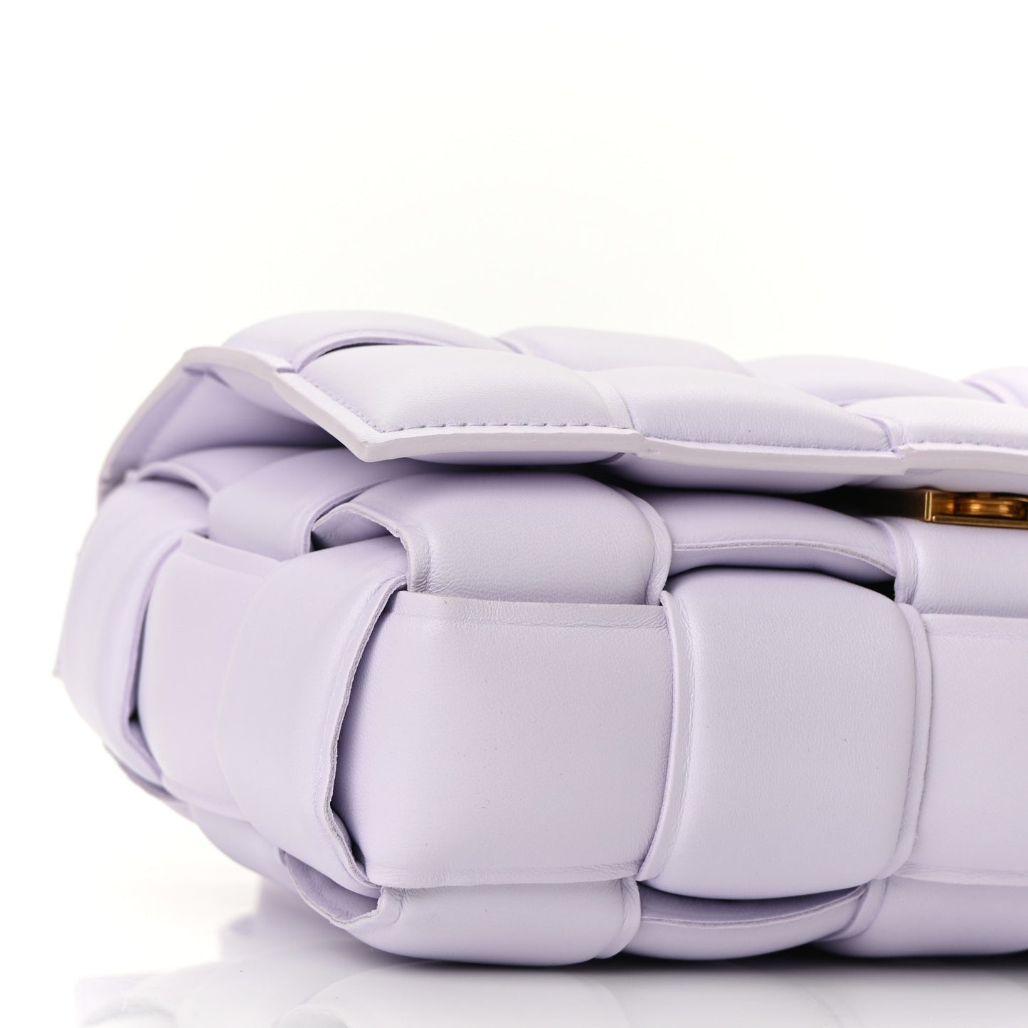 Nappa Maxi Intreccio Padded Cassette Crossbody Bag Chalk