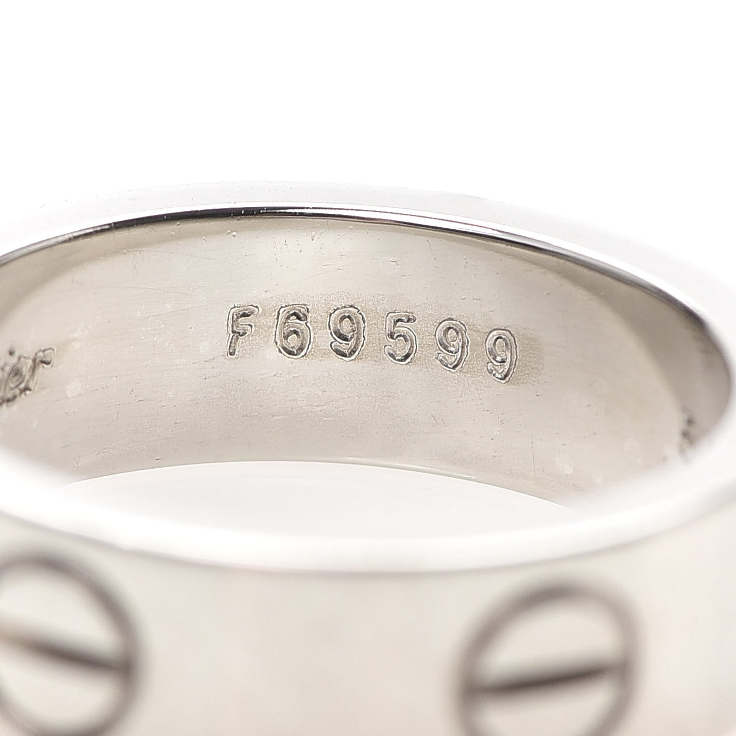 18K White Gold 5.5mm LOVE Ring 50 5.25