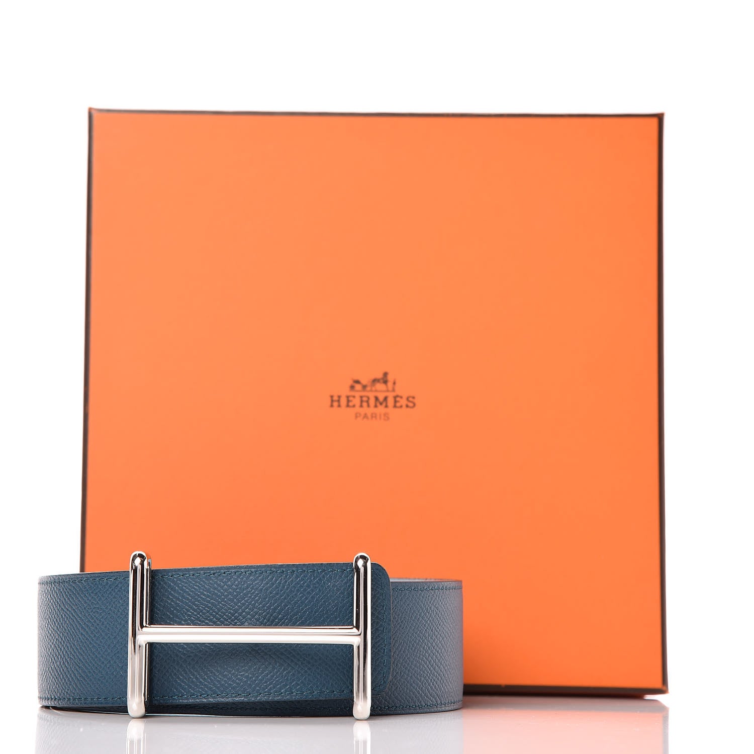 Hermes Epsom 40mm Idem Belt 95 Colvert Bleu Atoll 6 of 6