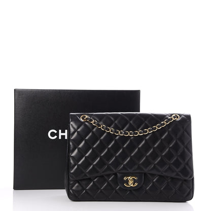 Chanel Lambskin Quilted Maxi Single Flap Black 9 of 9