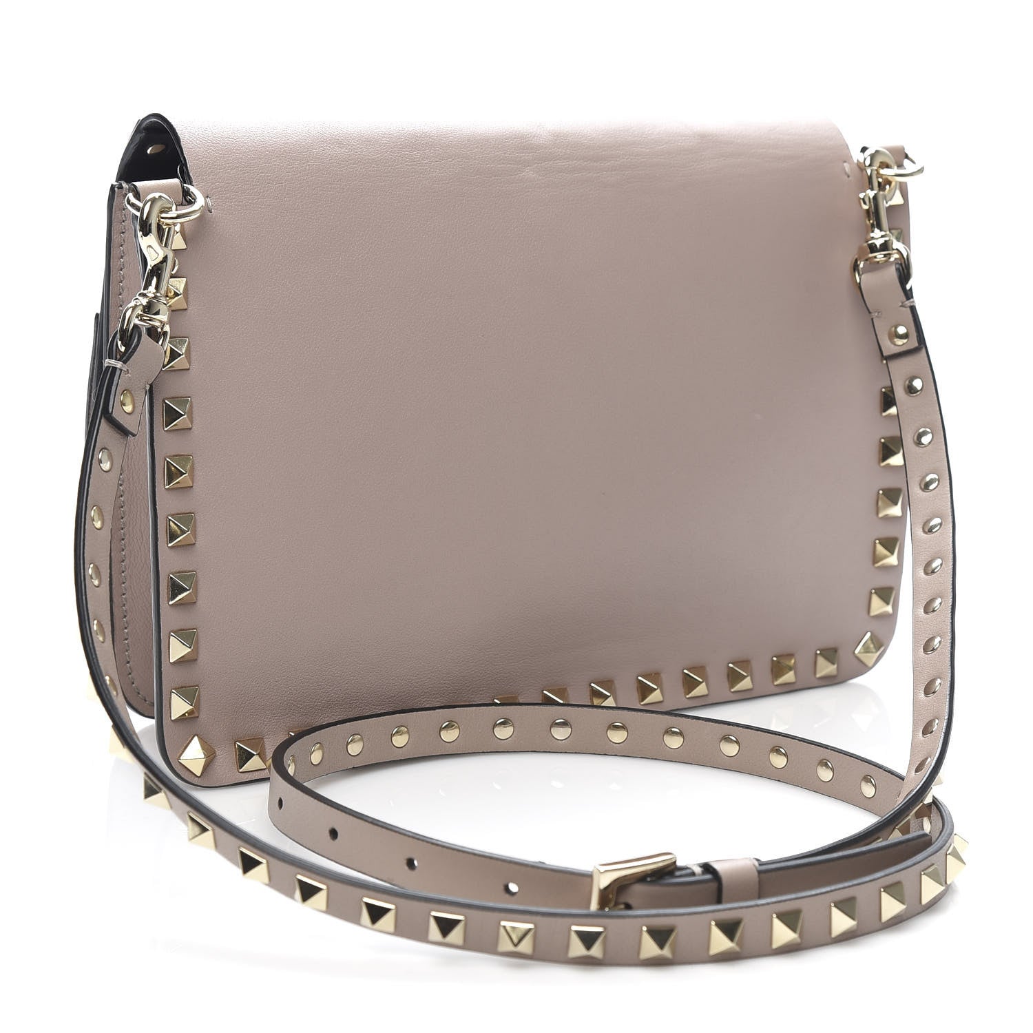 Valentino Garavani Vitello Rockstud Side Slip Crossbody Poudre 3 of 9