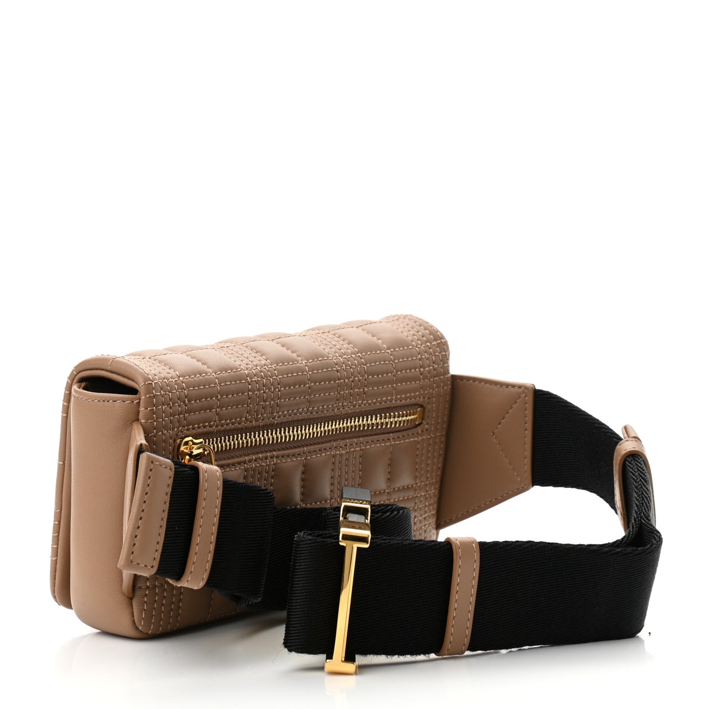Lambskin Quilted Lola Belt Bag Camel