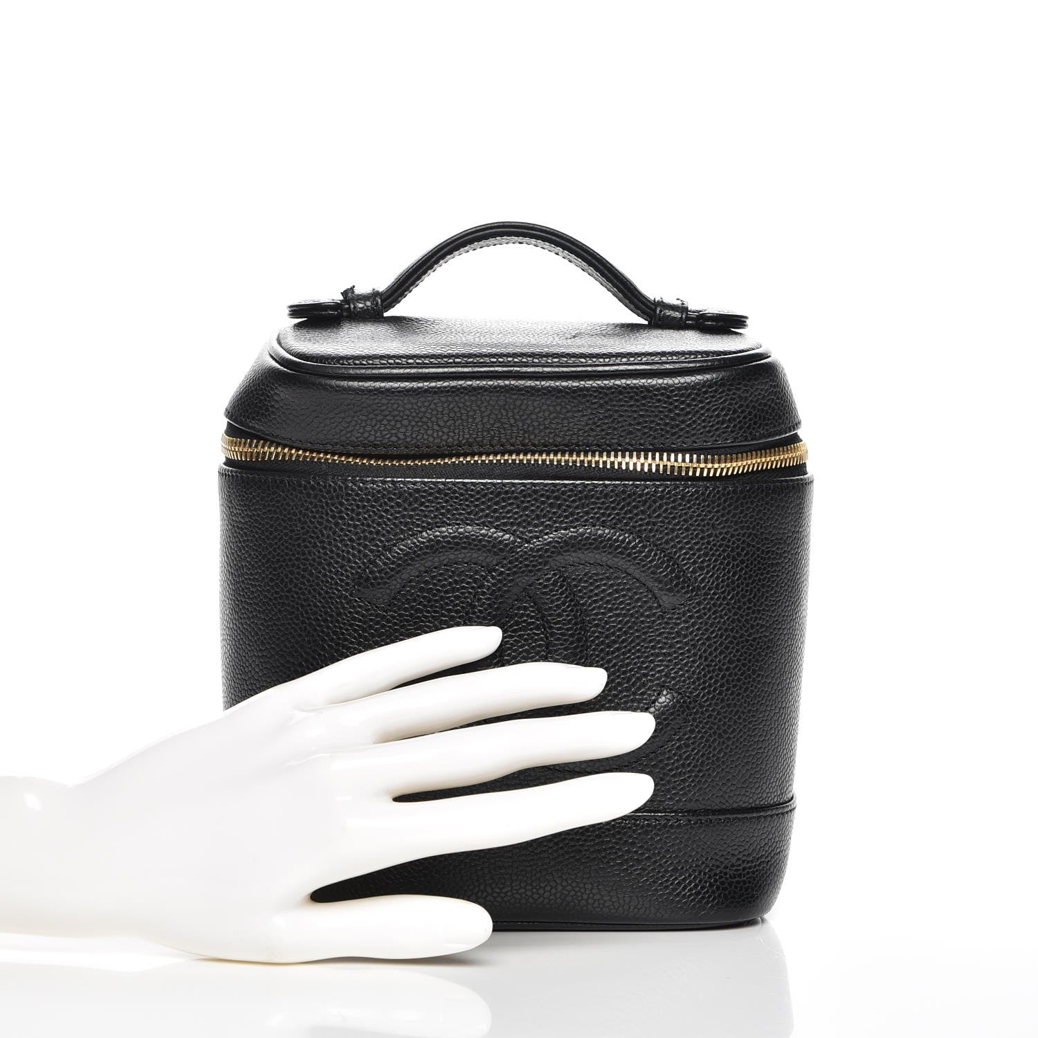 Chanel Caviar Cosmetic Vanity Bag Black 2 of 8