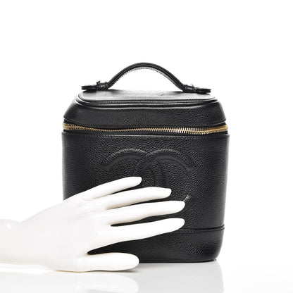 Chanel Caviar Cosmetic Vanity Bag Black 2 of 8