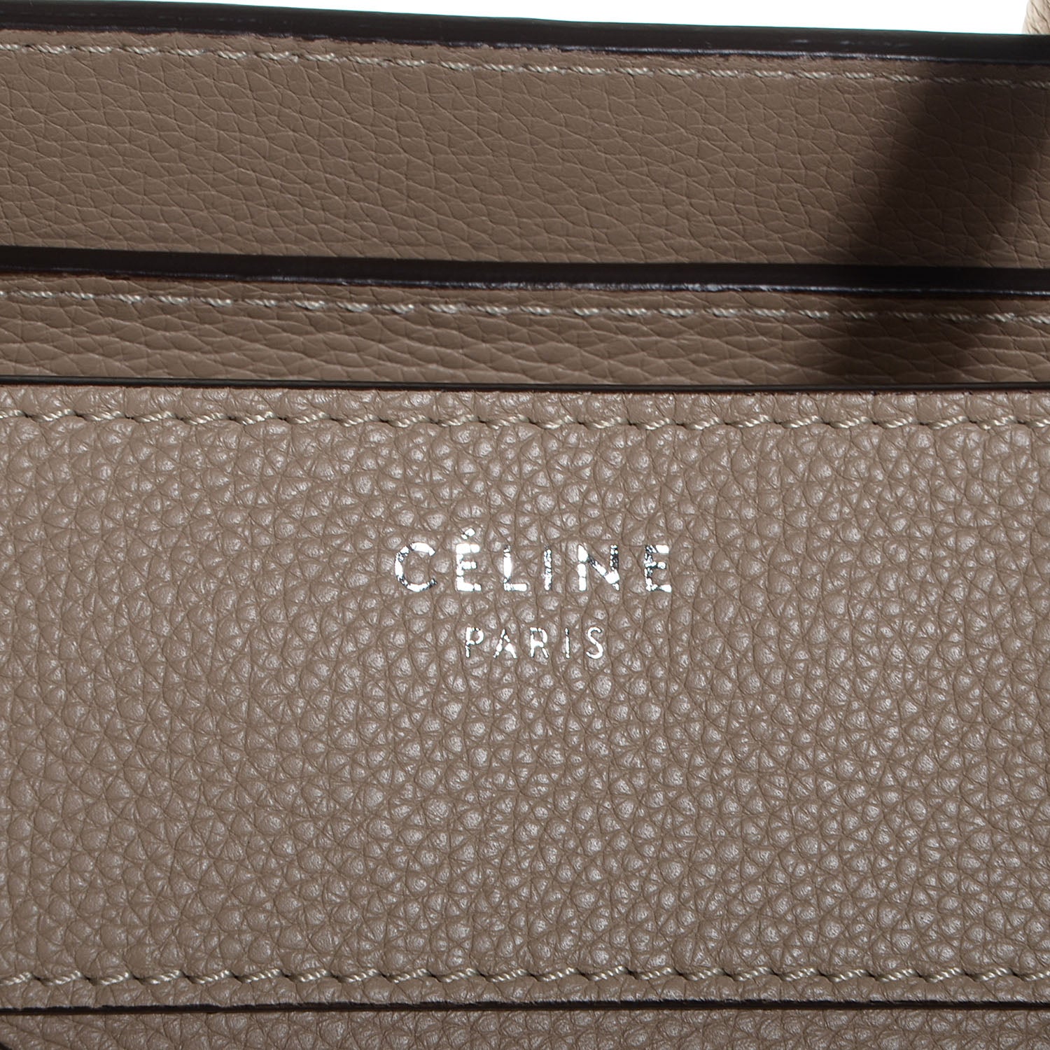 Celine Drummed Calfskin Mini Luggage Dune 9 of 9